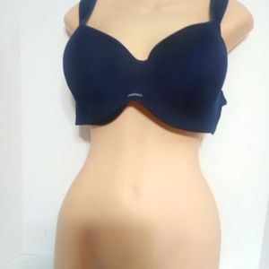 Nautica Dark Blue Under Wire Padded 38D 3 Hook Back Closure Bra